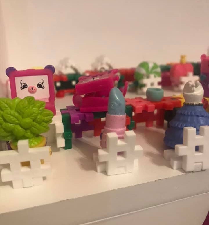 Christie Pham shared a photo of her daughter's Shopkins lined up to wash their hands at the sink due to the "Cantaloupe virus."