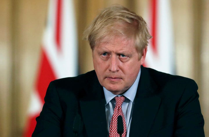 Boris Johnson holds a news conference to give the government's response to the coronavirus outbreak.