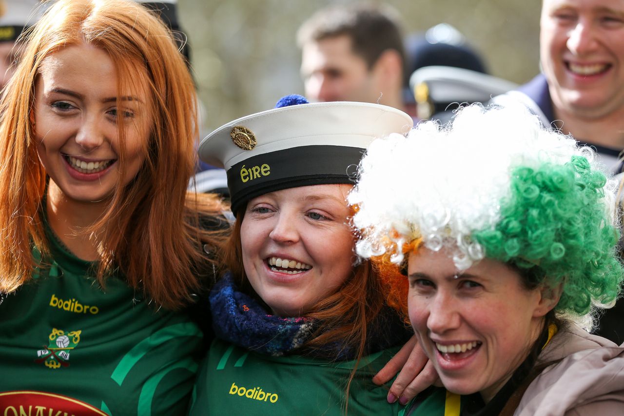 Revellers during the 2019 St Patrick's Day celebration in London