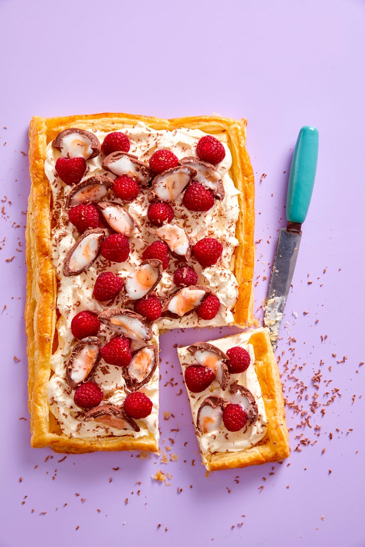 Creme Egg & Raspberry Tart