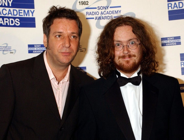 Pete Mitchell (left) and with former Virgin co-host Geoff Lloyd