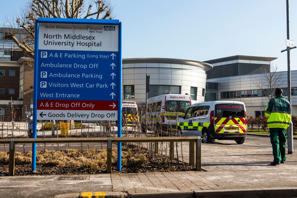 North Middlesex Hospital, where it is believed a mother and a newborn baby tested positive for Covid-19. 