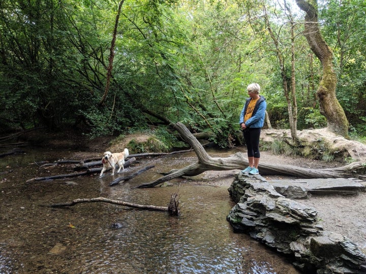 Becky Wass with her dog Captain