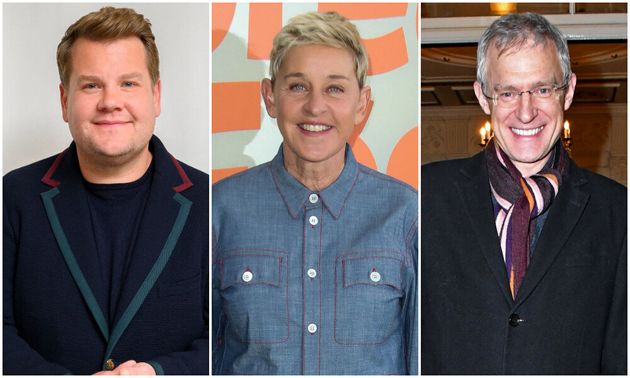 James Corden, Ellen DeGeneres and Jeremy Vine