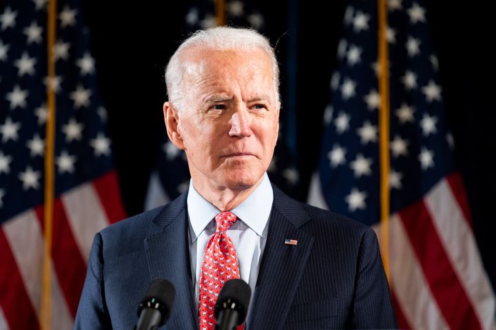 Former Vice President Joe Biden speaks about the coronavirus on March 12.