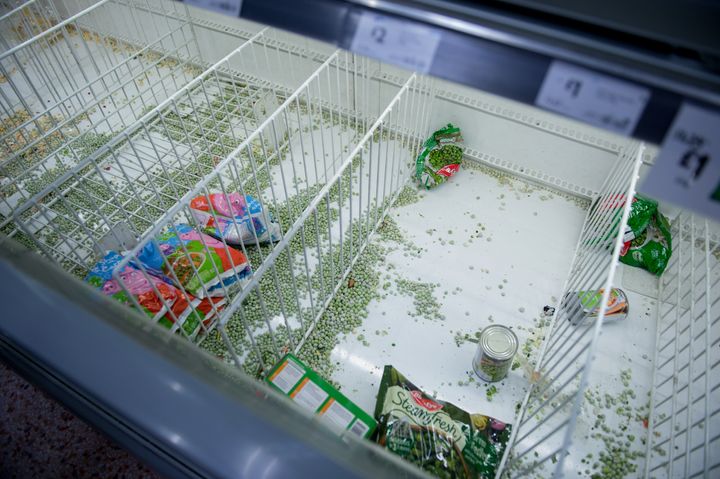 Panic-buying has led to empty shelves in supermarkets nationwide. 