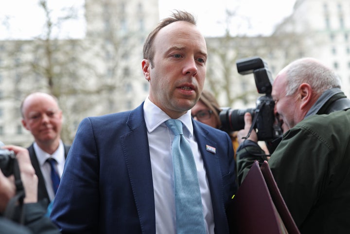 Health secretary Matt Hancock at the Cabinet Office