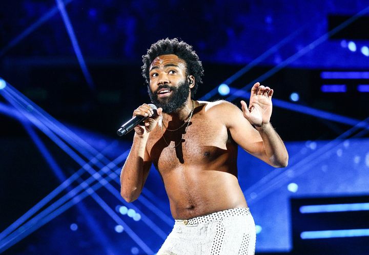 Donald Glover performs onstage during the iHeartRadio Music Festival in 2018.