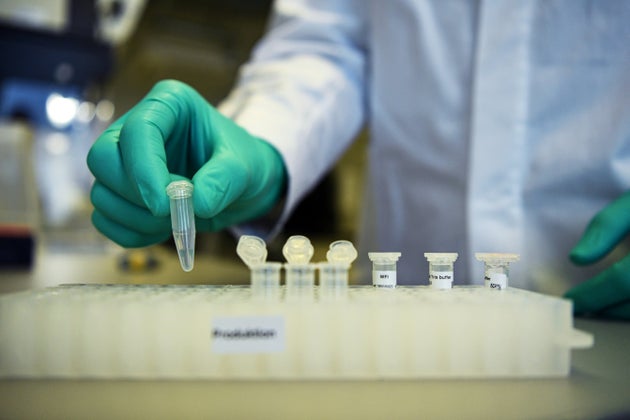 German biopharmaceutical company CureVac is developing a vaccine for the coronavirus disease at its laboratory...