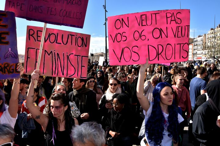 今年の国際女性デーに行われた、フランスでのデモ