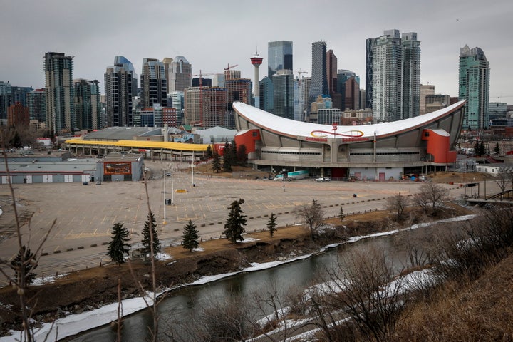 Calgary's skyline is seen here on March 12. On Sunday, city officials declared a state of emergency to address the COVID-19 pandemic.