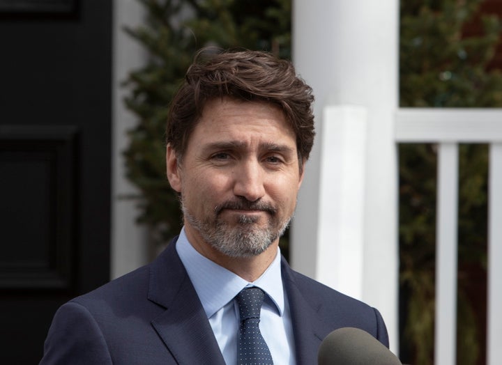 Justin Trudeau lors de sa conférence de presse du 13 mars. 