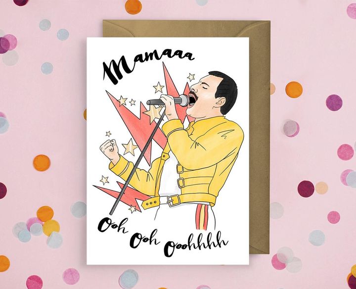 Mother's Day Card Freddie Mercury, Etsy, £2.70