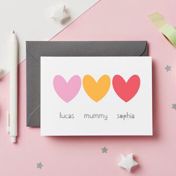 Personalised Siblings Mother's Day Card, Not On The High Street, £3.95