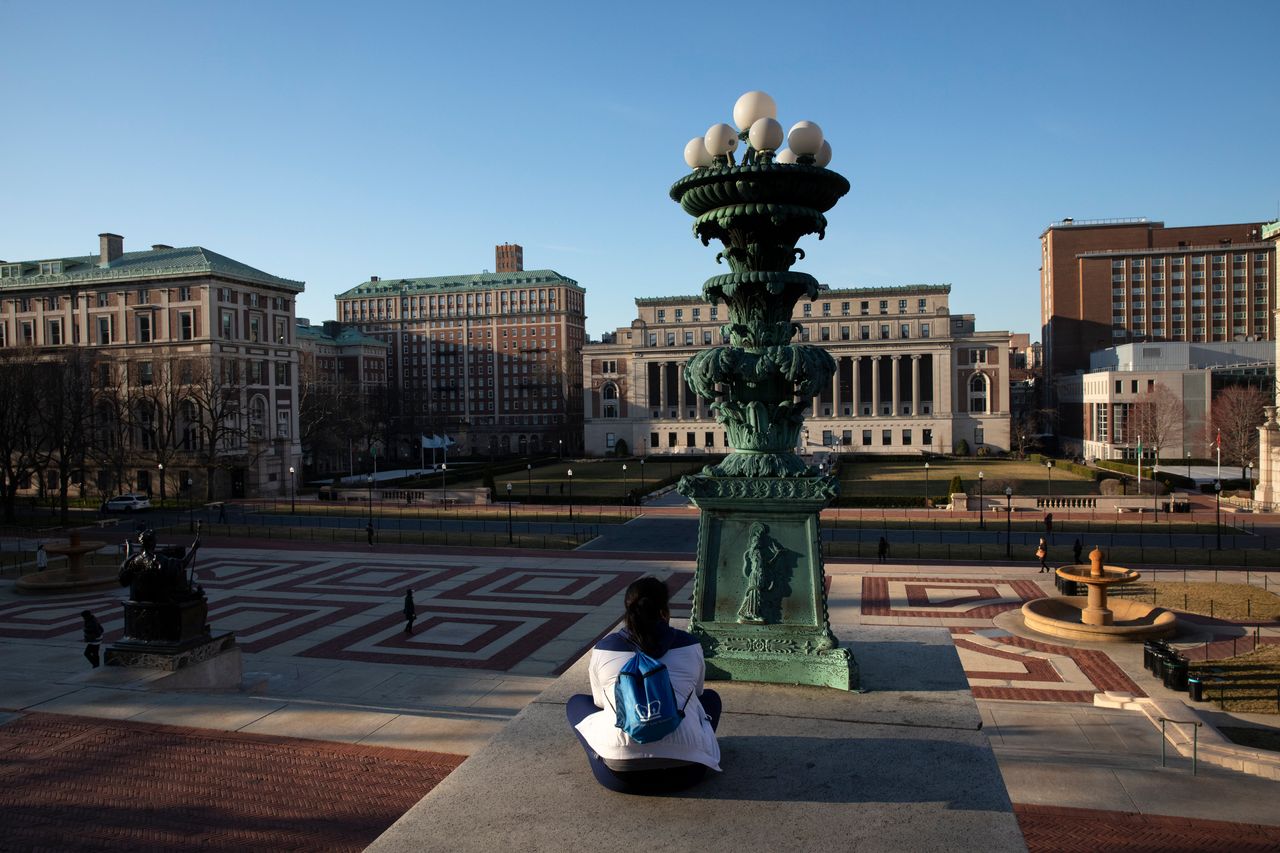 Colleges and universities nationwide, including at New York's Columbia University, have largely shut down and are conducting classes online.