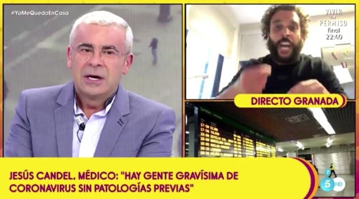 Un momento de la intervención en 'Sálvame'.