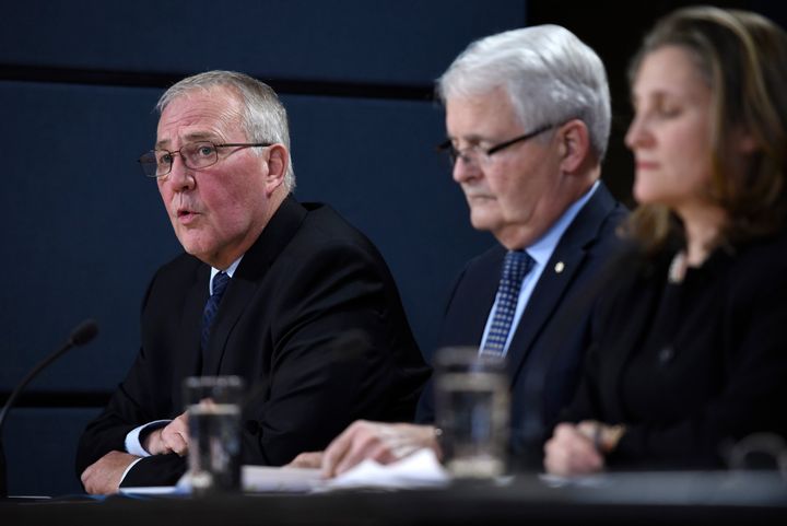 Public Safety Minister Bill Blair speaks during a press conference on COVID-19 at the National Press Theatre in Ottawa on March 16, 2020.