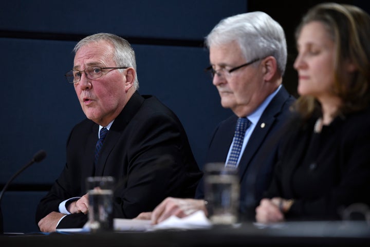 Public Safety Minister Bill Blair speaks during a press conference on COVID-19 at the National Press Theatre in Ottawa on March 16, 2020.