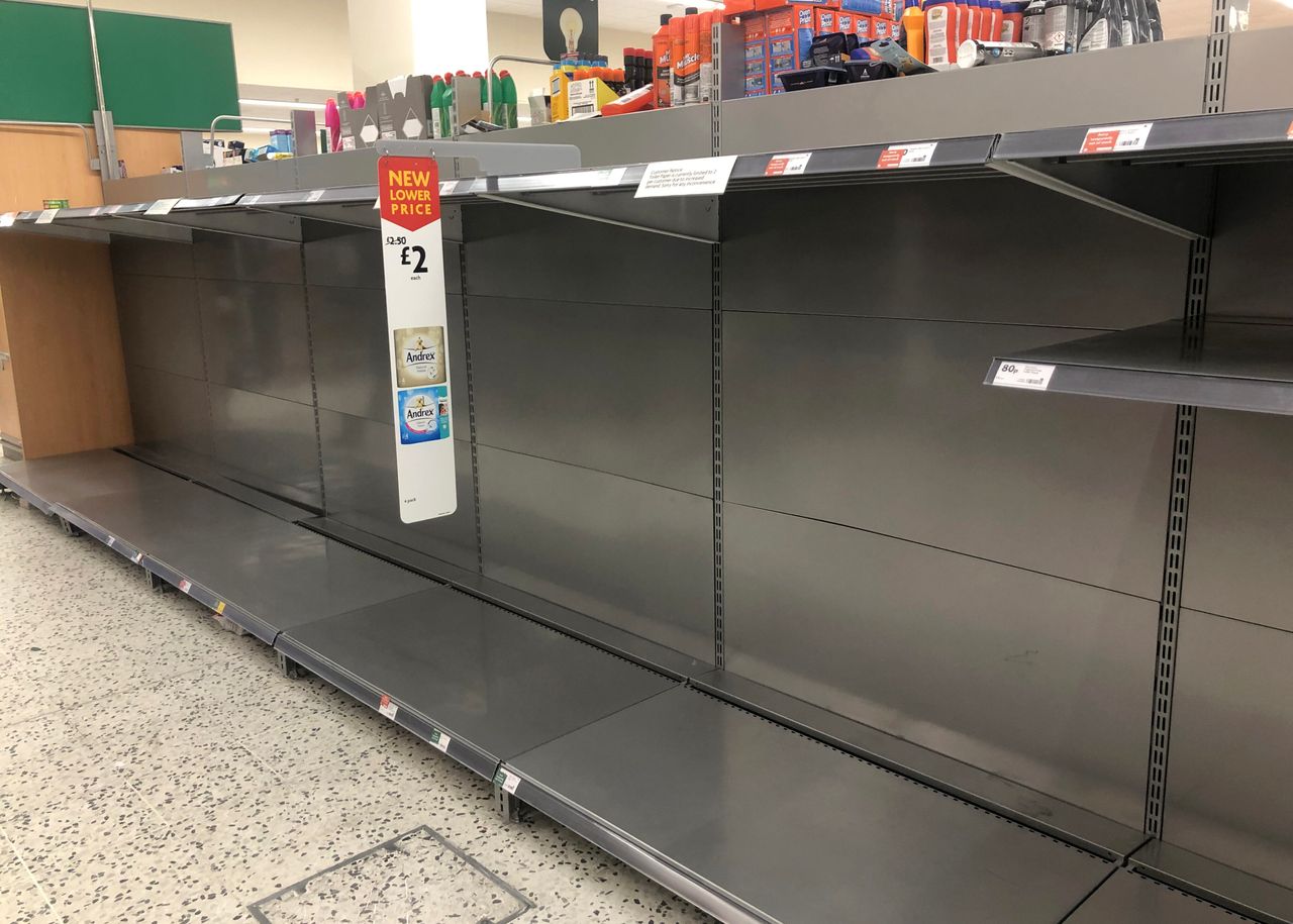 Thousands of Brits have been panic buying in response to the outbreak and growing uncertainty.