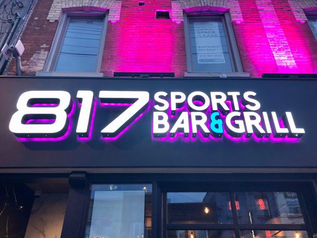 817 Sports Bar & Grill in Toronto had to close its doors and lay off staff because of the COVID-19 coronavirus, just before its one-year anniversary.