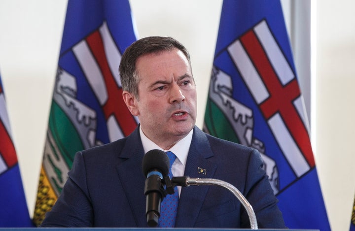 Alberta Premier Jason Kenney speaks during a press conference in Edmonton on Feb. 24, 2020.