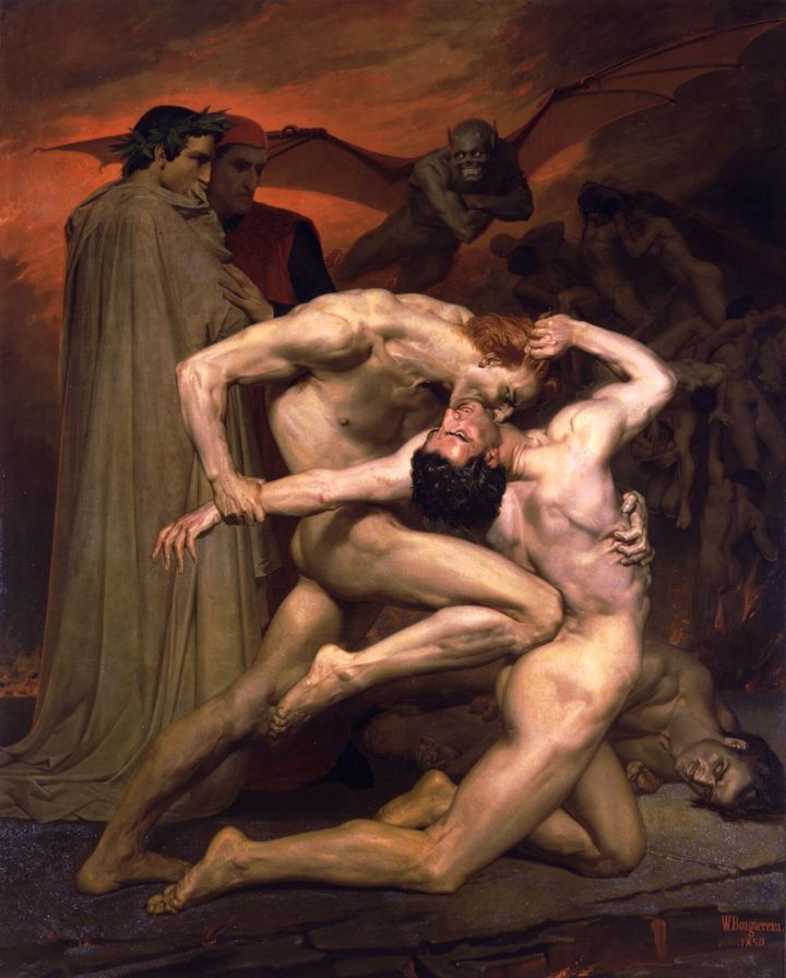 William-Adolphe Bouguereau (1825–1905) Dante and Virgil In Hell - 1850