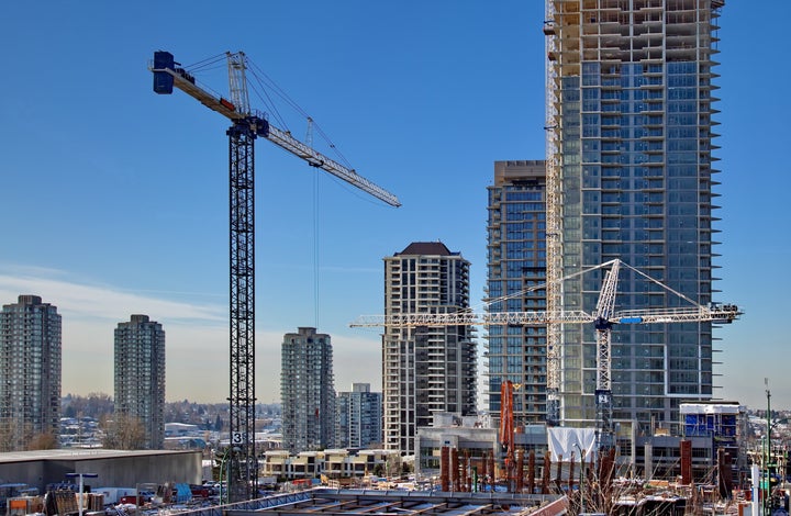 New construction of high-rise building in Burnaby city