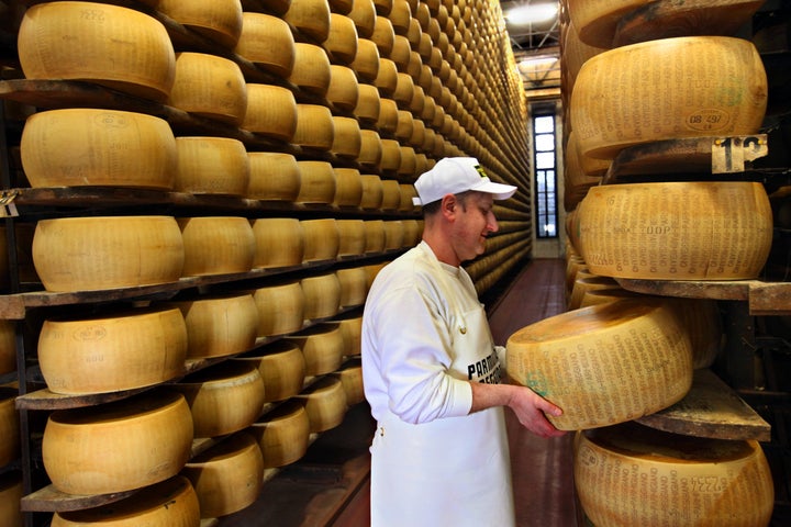 Italian Parmesan cheese is made only in "Protected Designation of Origin" areas of Italy.