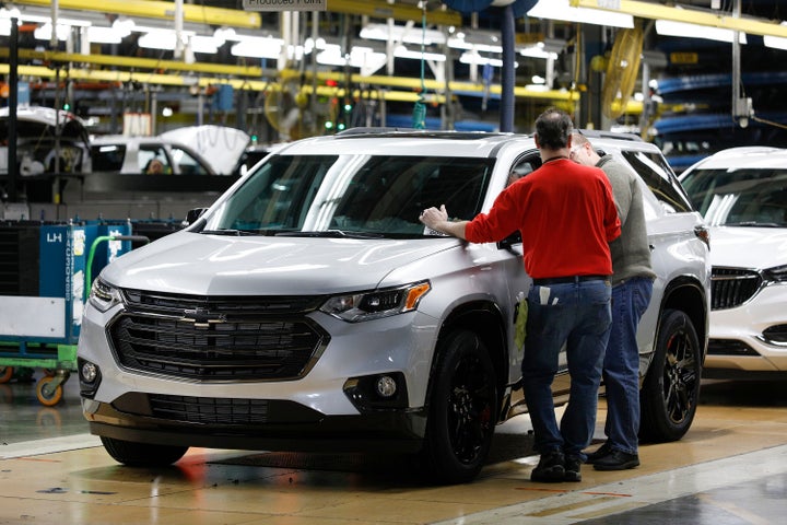 GM's assembly plant in Lansing, Michigan, is among those being temporarily shut down.