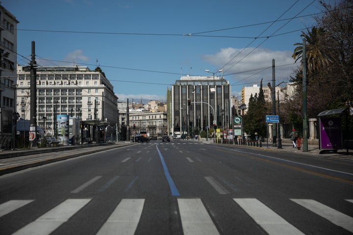 Αδειοι δρόμοι - Αθήνα 16 Μαρτίου 2020 (Photo by Lefteris Partsalis/Xinhua via Getty) (Xinhua/Lefteris Partsalis via Getty Images)