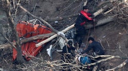 울산에서 산불 진화 작업하던 헬기가