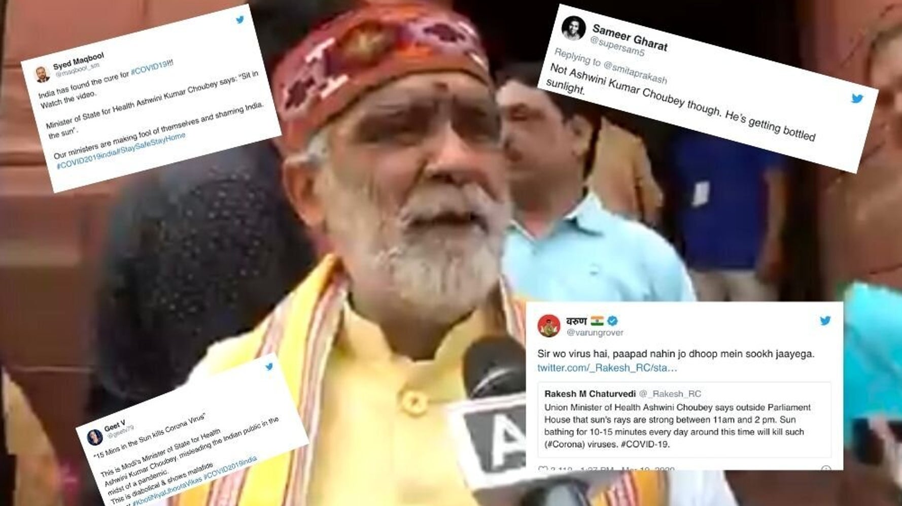 Twitter Has No Patience For Mos Health Ashwini Kumar Choubey S Sunbathing Advice Huffpost None