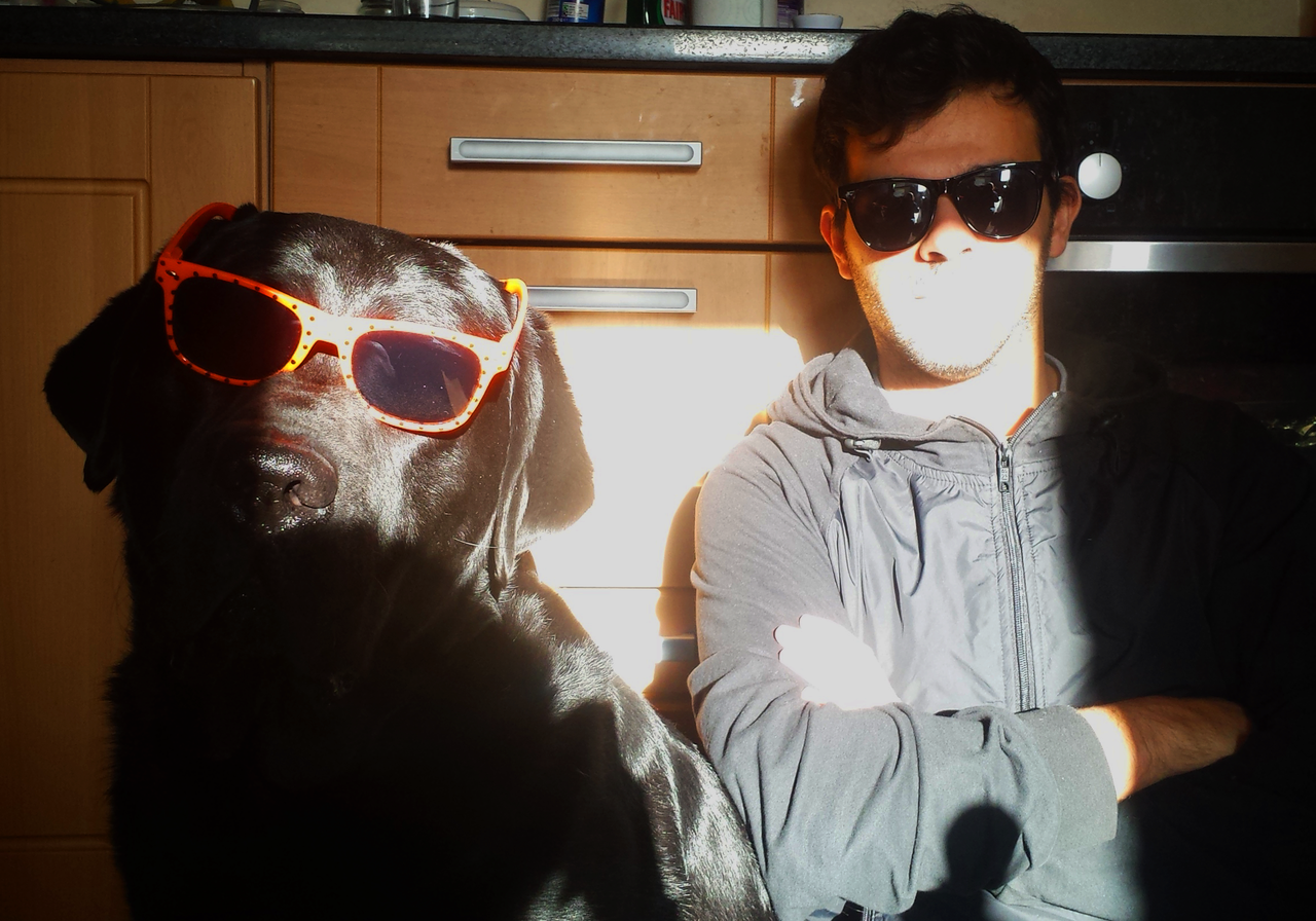 Carlos Rebelo and his dog Prince