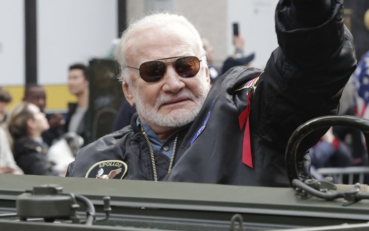 Buzz Aldrin, pictured in November 2019, is taking strict measures to protect himself from the coronavirus.