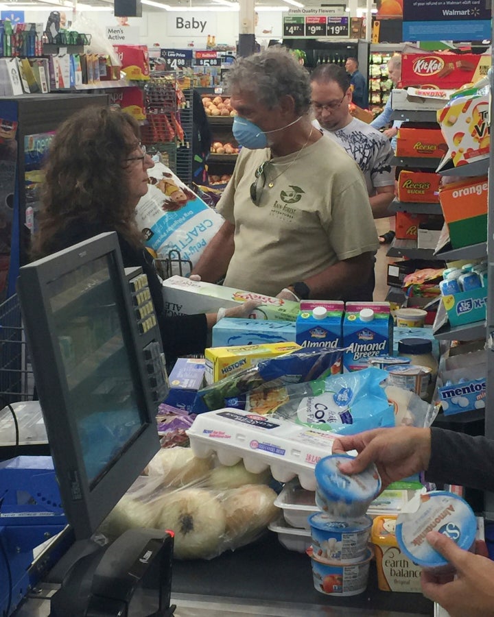 Shoppers stocking up on groceries in a Walmart in Coconut Creek, Florida, last week.