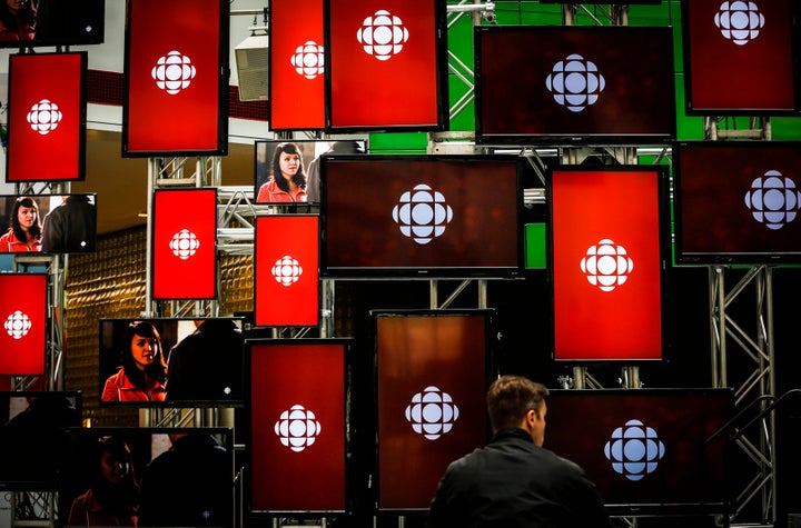 The foyer of the CBC's Canadian Broadcasting Centre in downtown Toronto is seen here in May 2014. The public broadcaster says it isn't business as usual during the COVID-19 pandemic. 