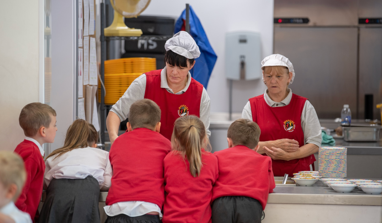 School lunches at Moorside Community Primary School in Ovenden