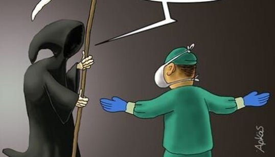 Το σκίτσο- «ευχαριστώ» του Αρκά στους ήρωες που αντιμετωπίζουν τον