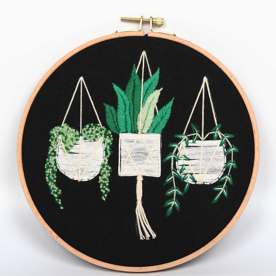 Beginner Embroidery Kits for Adults Flowers and Succulents -    Embroidery kits, Embroidery for beginners, Beginner embroidery kit