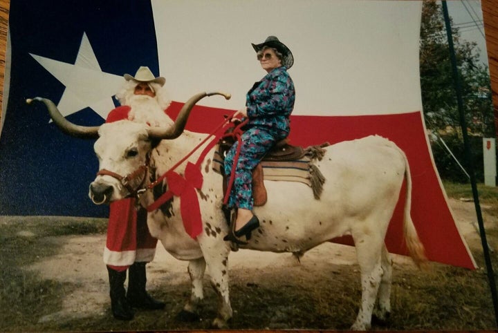 Geneva Wood's family say this picture, taken in Texas the 1990s, is "essentially her personality in a nutshell."