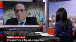 Torra asegura en la BBC que lo que llevas haciendo una semana en tu casa no es un