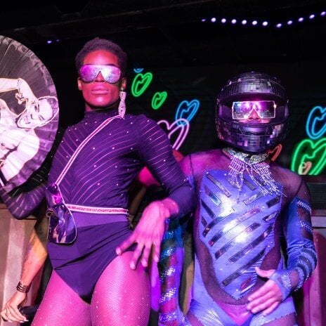 (L-R) Asttina Mandella and Raven Mandella