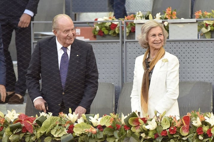Los Reyes eméritos en el Open de Tenis de Madrid el año pasado