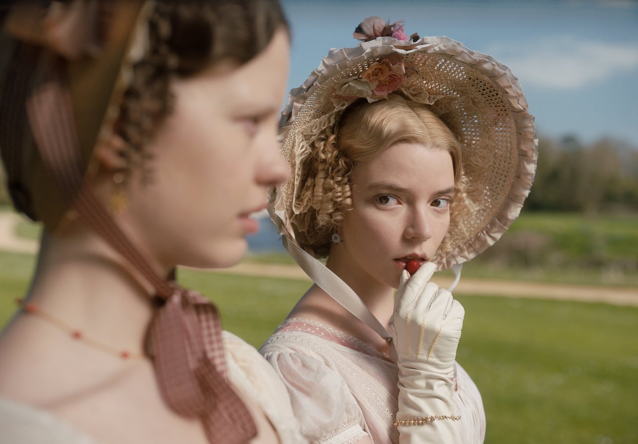 Mia Goth, left, and Anya Taylor-Joy in "Emma."