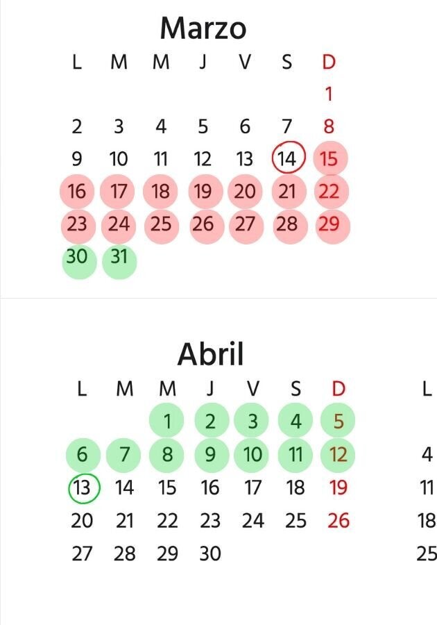 calendario coronavirus