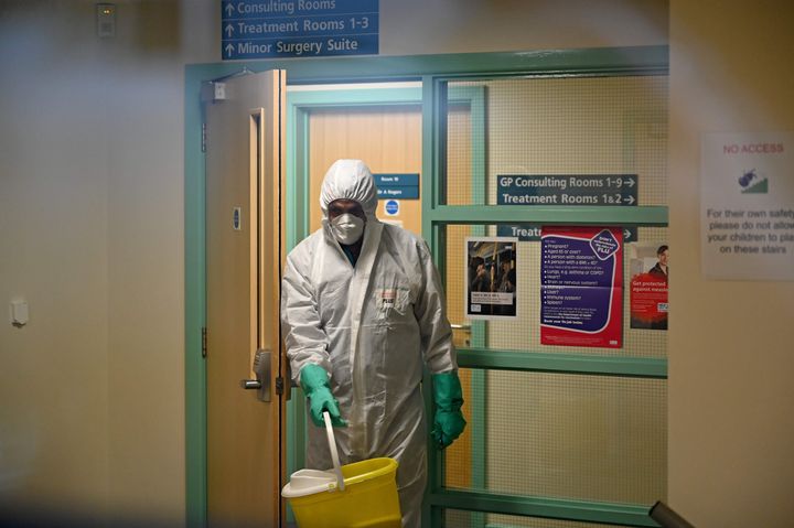 NHS worker in protective clothing