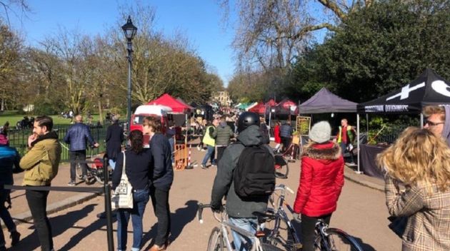 London’s Victoria Park announced that it was closing some facilities due to “unprecedented numbers” of visitors.