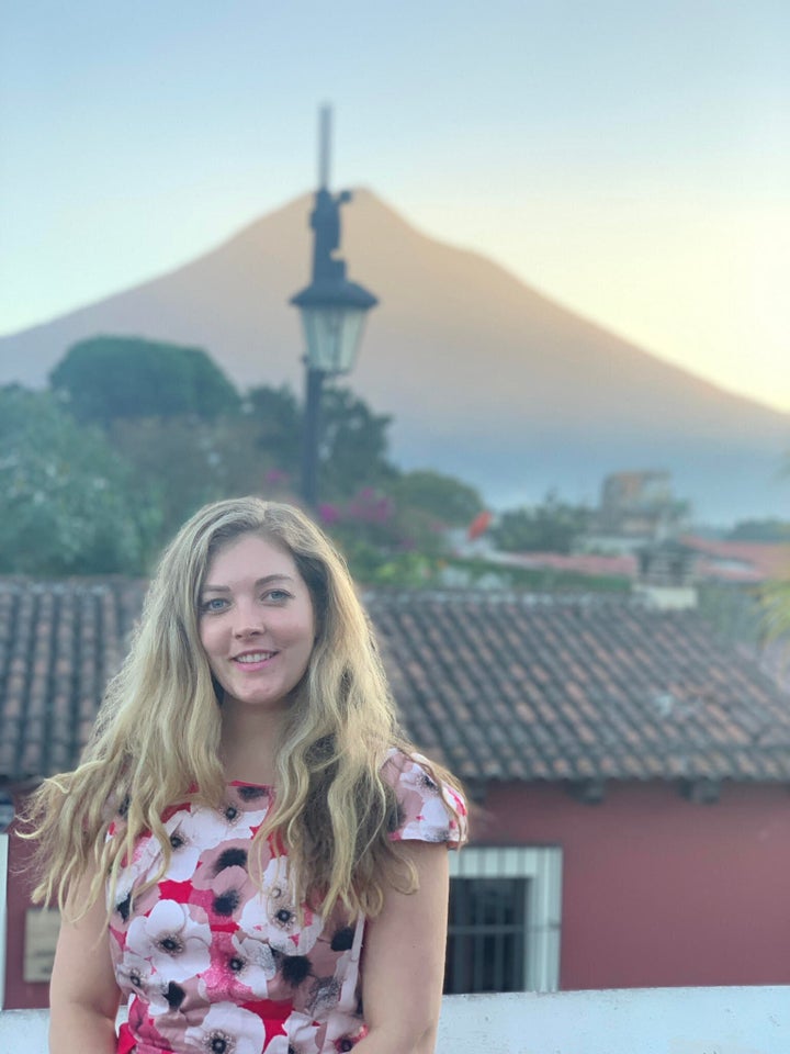 Georgia Lindsay, pictured here in Antigua, has been living in Guatemala City teaching English.