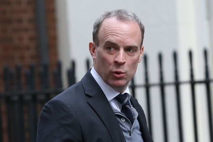 Foreign secretary Dominic Raab arrives in Downing Street, London, for a cabinet meeting ahead. Picture dated: Wednesday March 11, 2020.