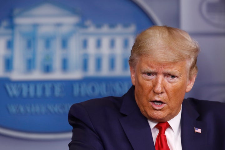 President Donald Trump speaks during a coronavirus task force briefing at the White House, Sunday, March 22, 2020, in Washington. (AP Photo/Patrick Semansky)